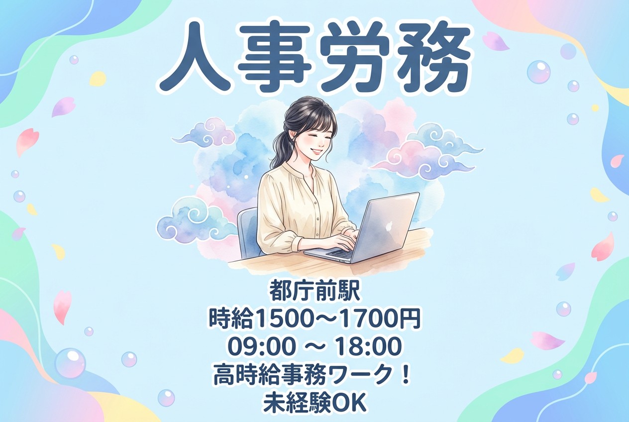 人事労務/事務アシスタント/未経験OK/駅チカのメイン画像