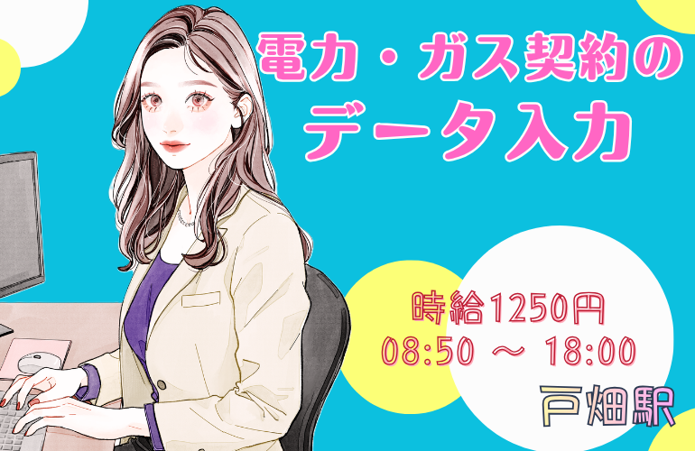 電力・ガス契約のデータ入力/週4日～OKのメイン画像